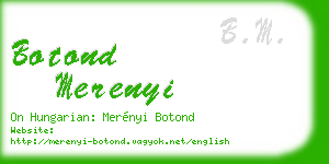 botond merenyi business card